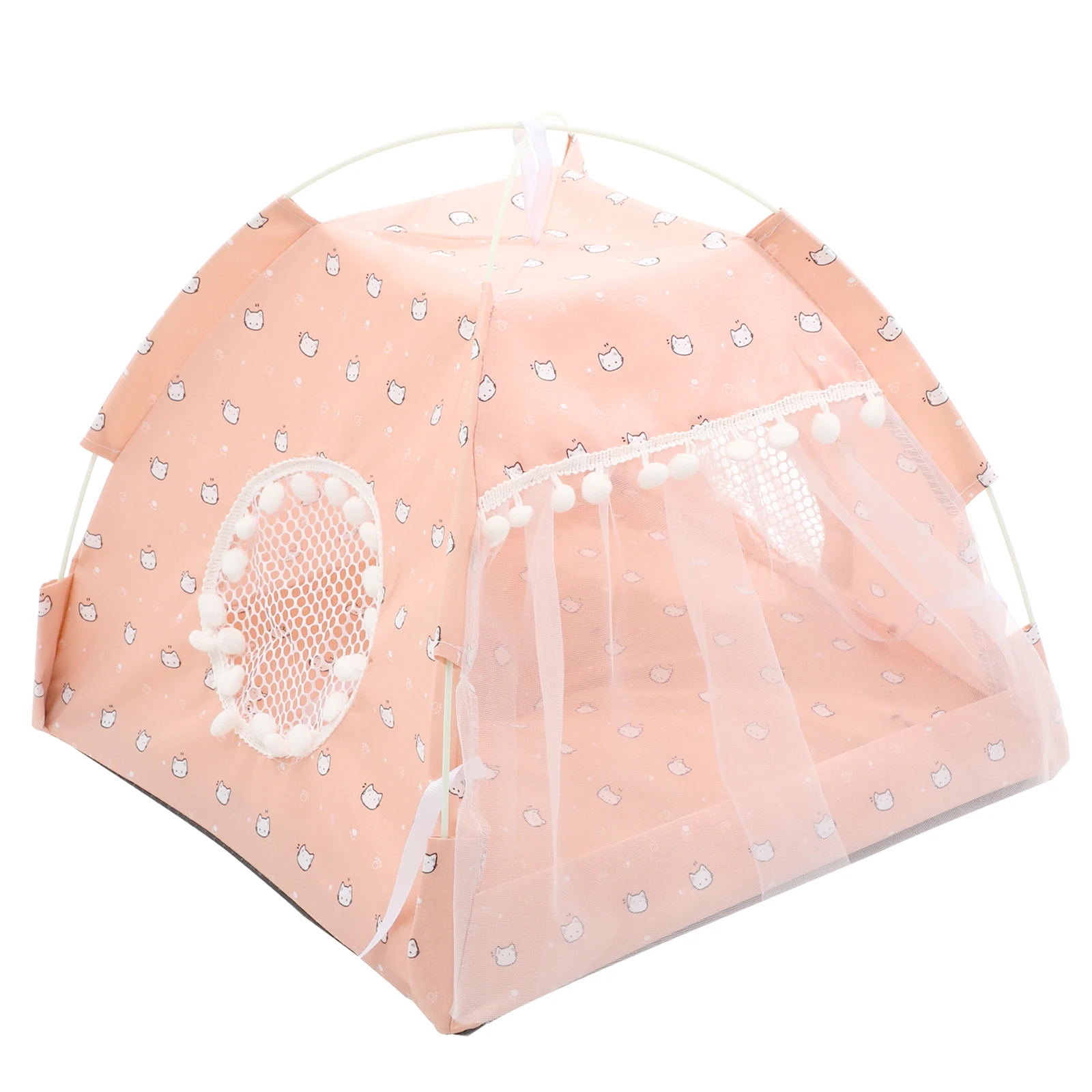 Adorable maison pliable, tente de couchage respirante pour chat, pour intérieur et extérieur, petit Design Semi-fermé, confortable et Durable