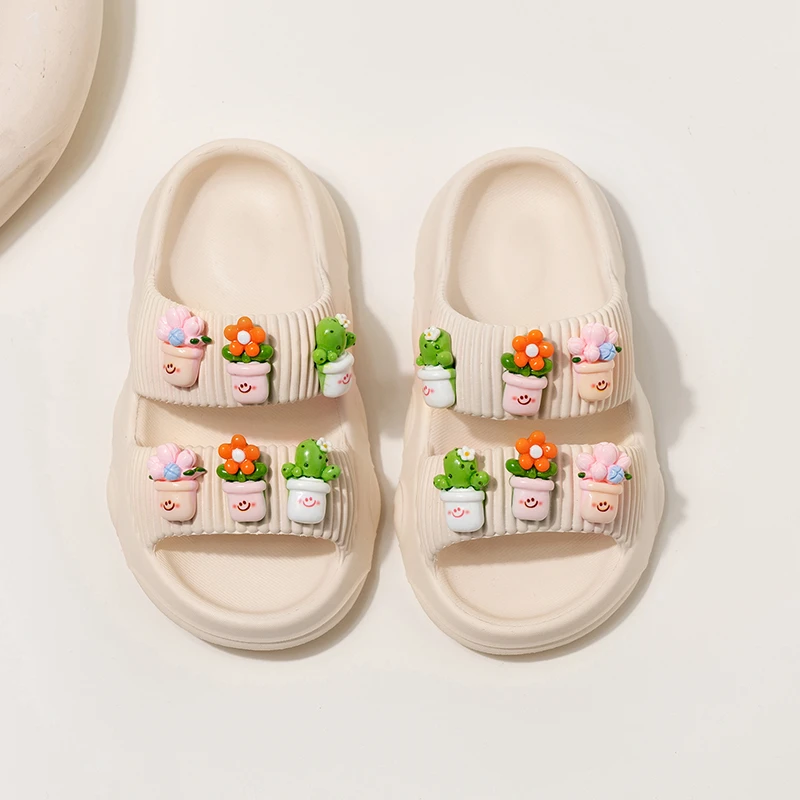 

Детские тапочки, милая обувь для ванной, нескользящие детские сандалии, повседневные сандалии для отпуска, новинка 202, модные милые тапочки для мальчиков и девочек, мягкие