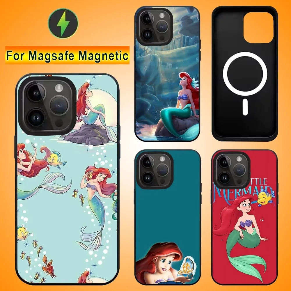 M-Mermaid P-Princess Phone Case For IPhone 15 14 13 Pro Max 11 12 Mini Alex Mirror For Magsafe Wireless Charging Cover