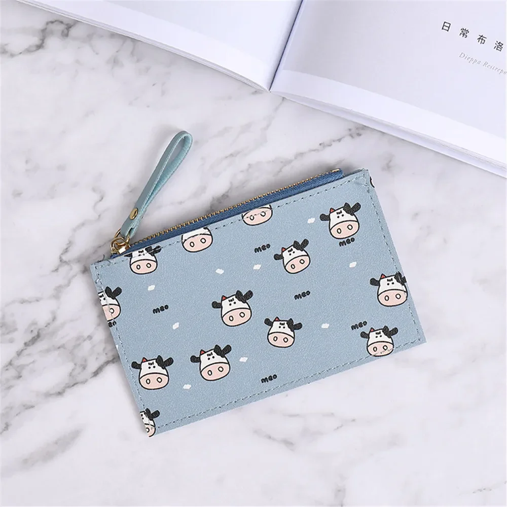 2024 New Fashion Cow Pu Leather Cartoon Anime Multi-card Slot Short Women Coin Purses Women Wallet For Outdoor Female Girl Gift