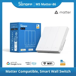 SONOFF Matter M5 80 86 120 wifi Smart Wall Push Button Switch  eWeLink Remote voice Control with Alexa Google SmartThings Apple