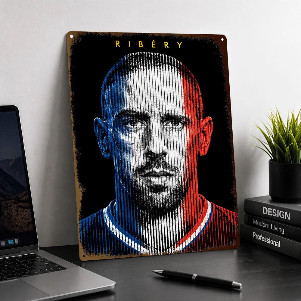 Franck Ribéry Football Aluminum Poster Personalized Metal Sign Supporter Favorite Style Wall Art Ideal For Study Or Fan Lounge
