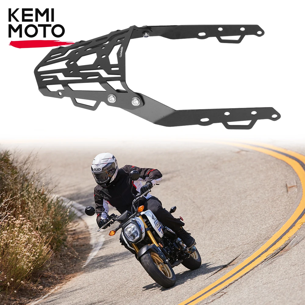 

For Honda Grom 2023 Rear Luggage Rack KEMiMOTO 2022 Motorcycle Luggages Storage Bracket Cargo Provide Space Frames Parts