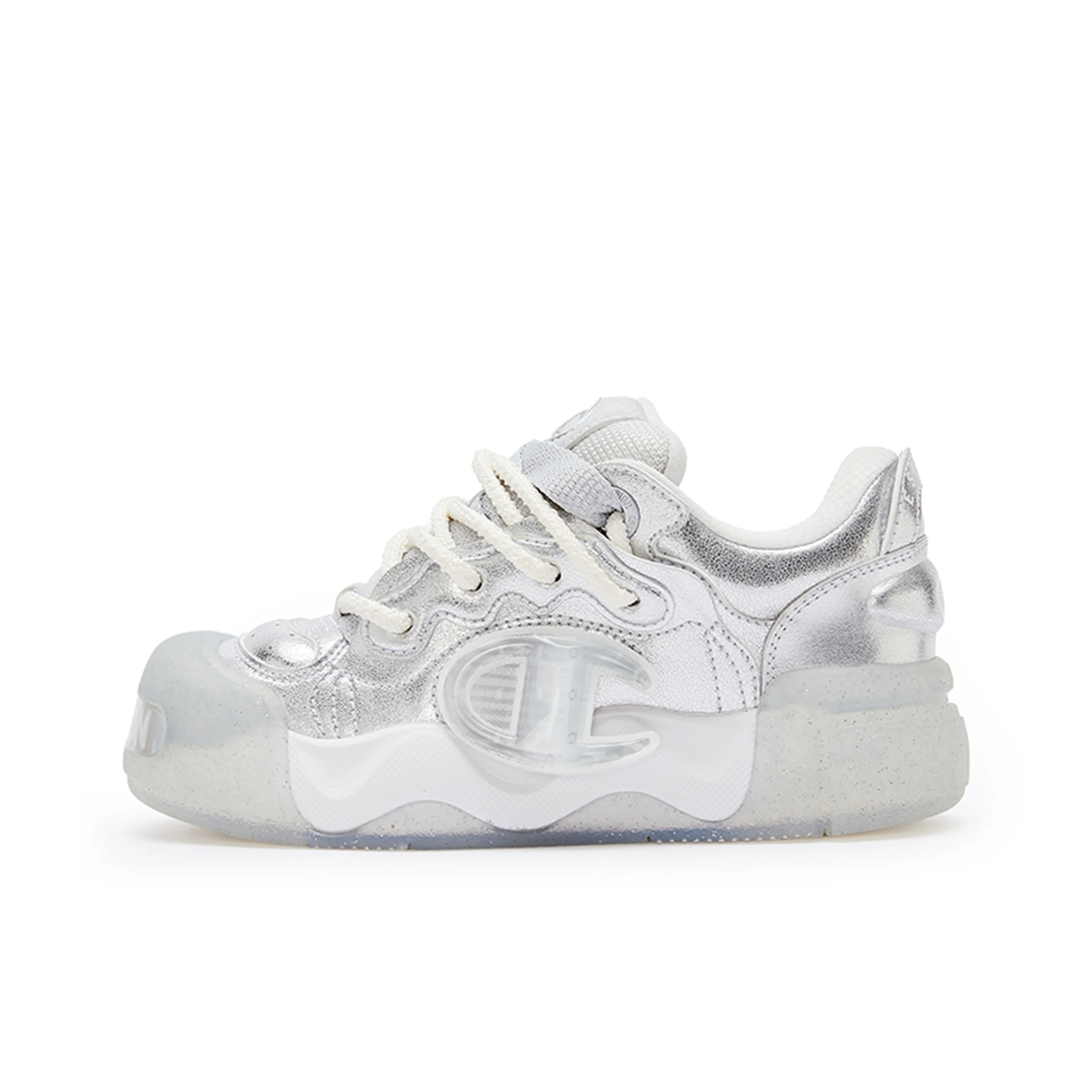 Champion AutoSkate V1 Chaussures de skateboard basses pour femme Argent U4AFCTW05B1