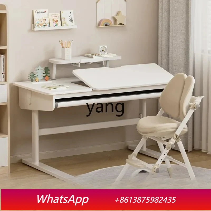 

Стол для учебы LMM, регулируемый по высоте, из массива дерева, комплект со стулом для дома