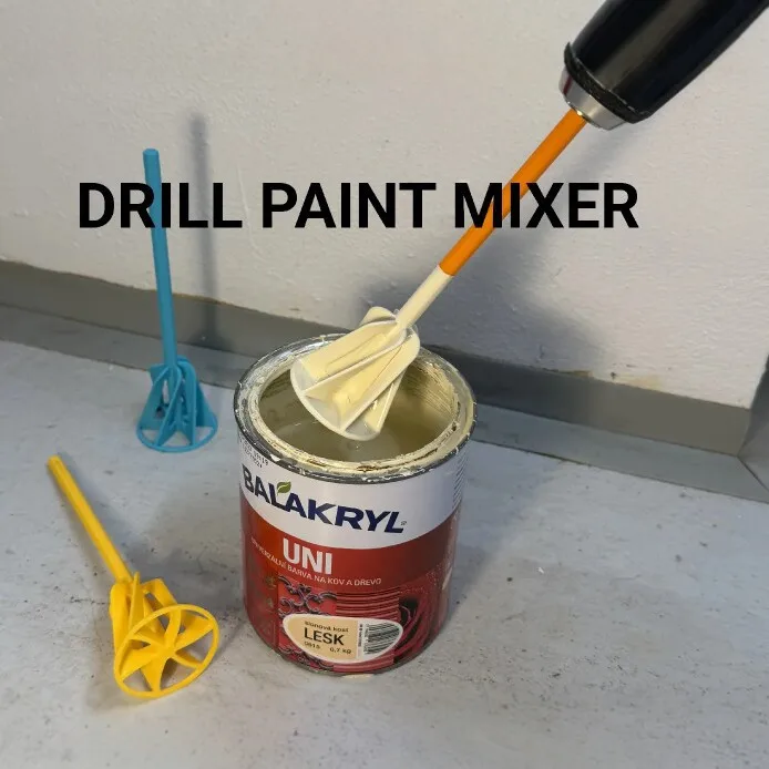 3D Printed Paint Mixer Drill Stirring Rod Epoxy Resin Coating Stir Stick Portable Household Mixing Tool For Resin Paint Mixing