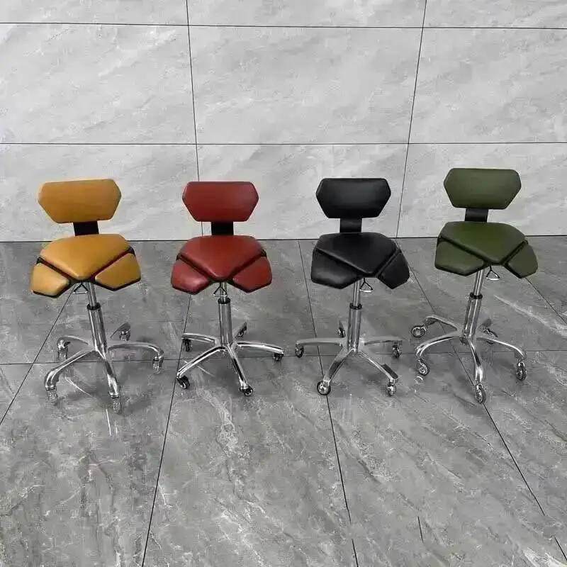 Sillas de Belleza con Ruedas para Salón, Sillas Auxiliares para Negocios, Sillas Herman Miller para Estética, Equipamiento y Mobiliario para Salón