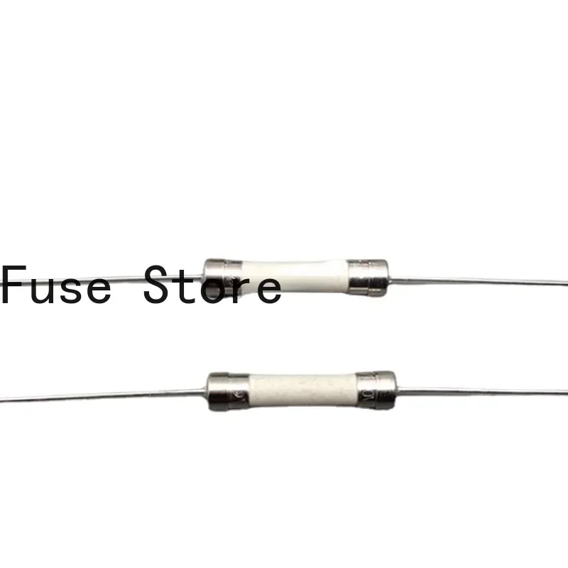 10PCS 6*32 Explosion-proof Ceramic Fuse Tube With Lead Pin Slow Blow T8A T10A T12A 250V