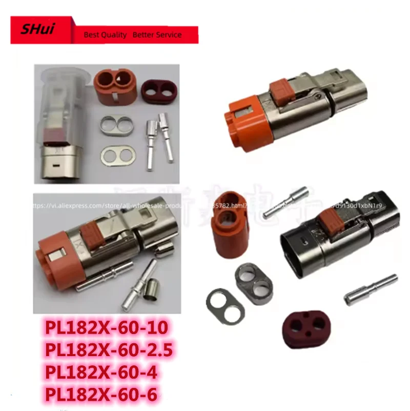 Sheathed PL182X-60-6 connector 2-hole Amphenol connector