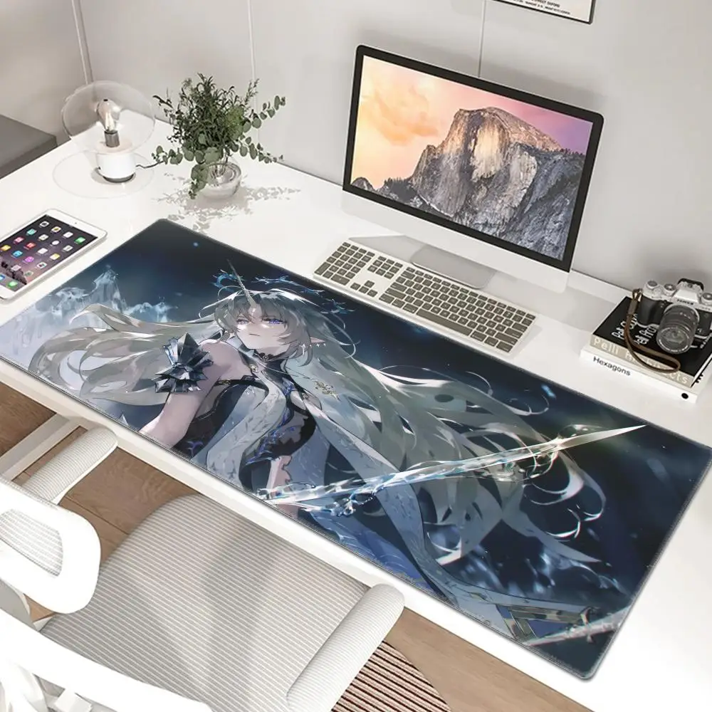 Cartethyia Wuthering Waves Rubber Mouse Pad Game Laptop Play Mat Extra Large Kawaii Non-slip Mouse Pad Gaming Accessories XXL