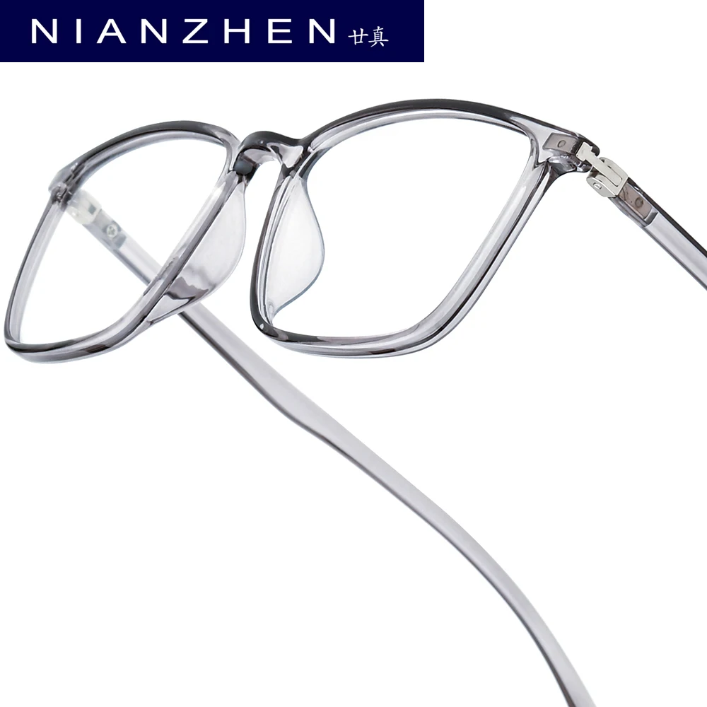 NIANZHEN TR90 Eyeglasses Frame Men Square Brand Design Glasses Women Ultralight-Weight Retro Vintage Eyewear Spectacles 6633