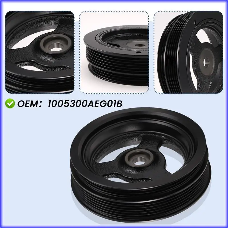 

A82E-Crankshaft Pulley For Great Wall Haval H6 H2 H2S H6 Coupe M6 Engine Shock Absorber Pulley Assembly 1005300AEG01B