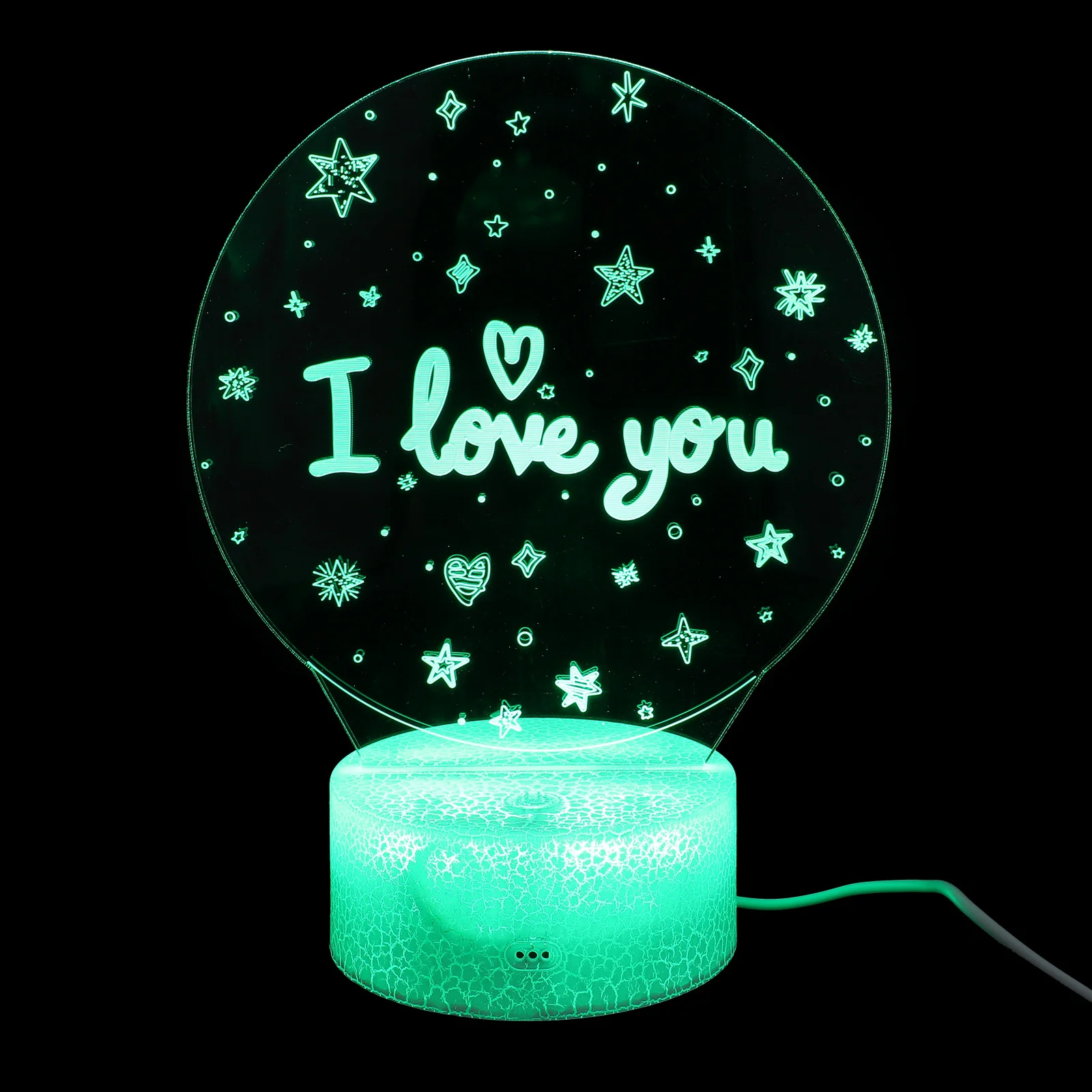 1Set Creative LED 3D Table Lamp Small Night Light Decorative Household Vision Long Service Life Fine Workmanship Good Texture