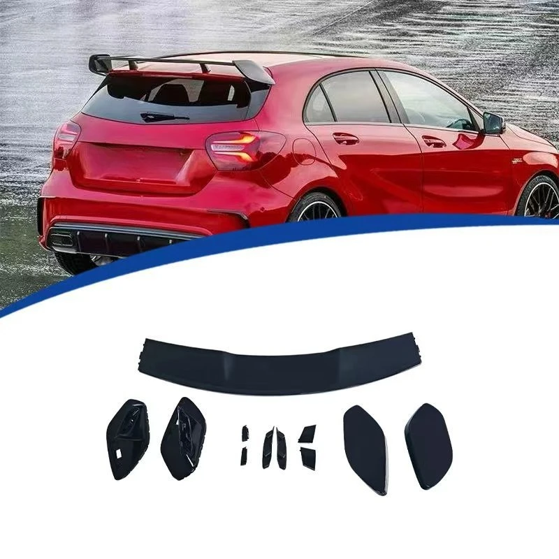 

For Mercedes A-Class W176 13-18 AMG Style Rear and Roof Spoiler ABS Material Direct Fit Exterior Styling Upgrade Body Kit Parts