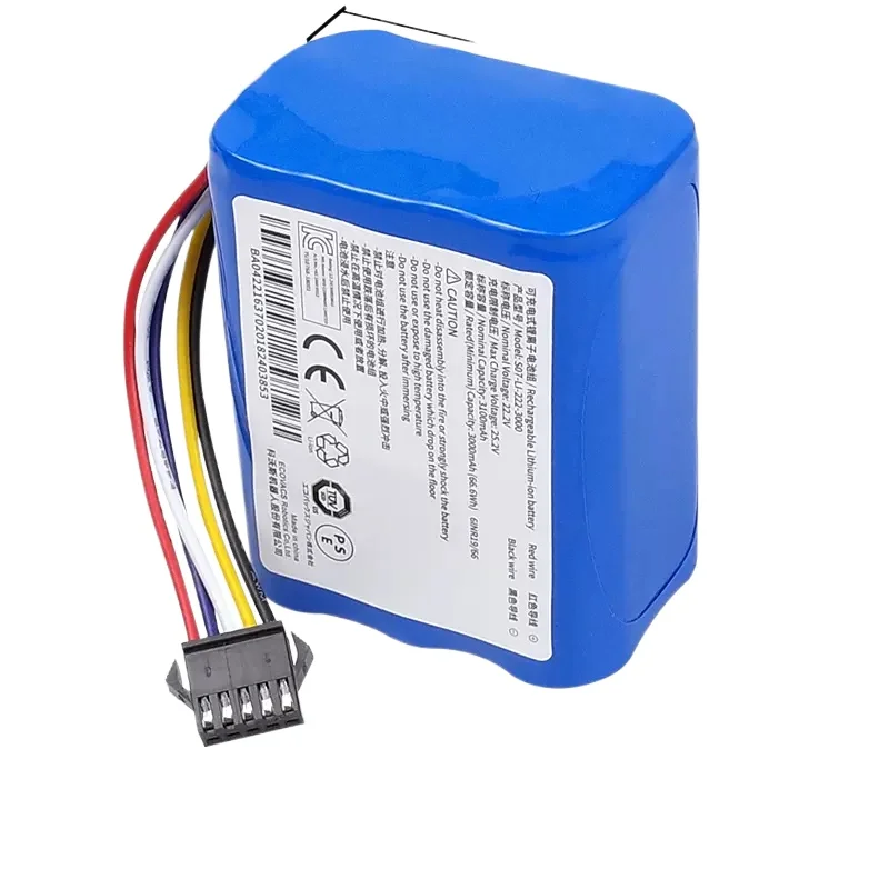 For Ecovacs Cleaning Robot WA30 WA50 22.2V 3000mAh Battery Accessories S07-LI-222-3000