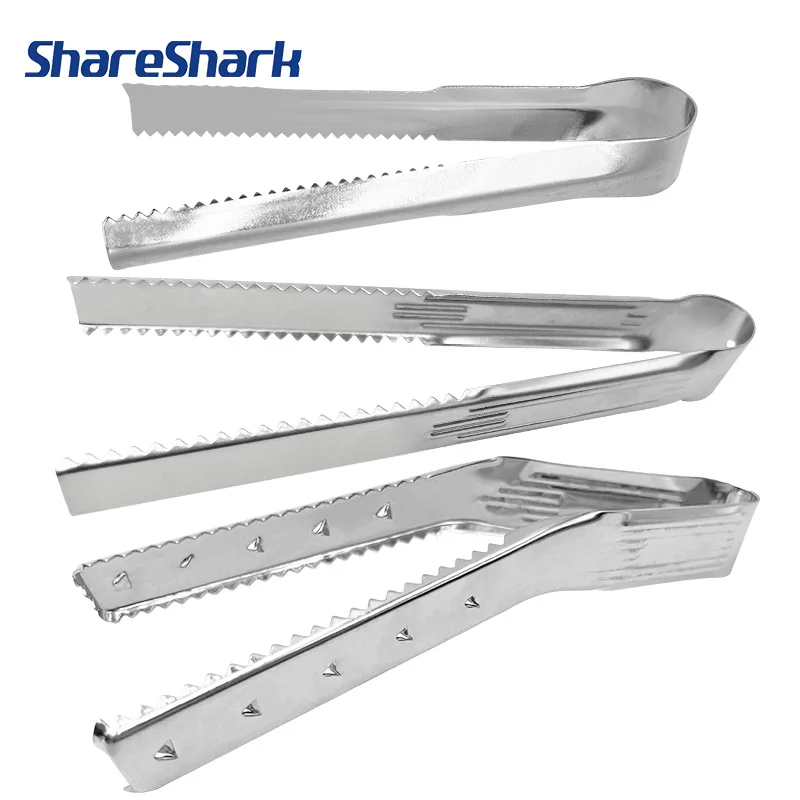ShareShark 3 styles Stainless Steel Anti-Slip Ice Fishing Clamp, Multi-Functional Fish Control Fishing Accessory Tool