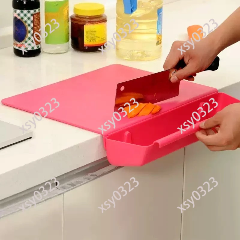

Antibacterial Mildew Proof Plastic Cutting Board, Non-slip Grooved Chopping Board for Fruit