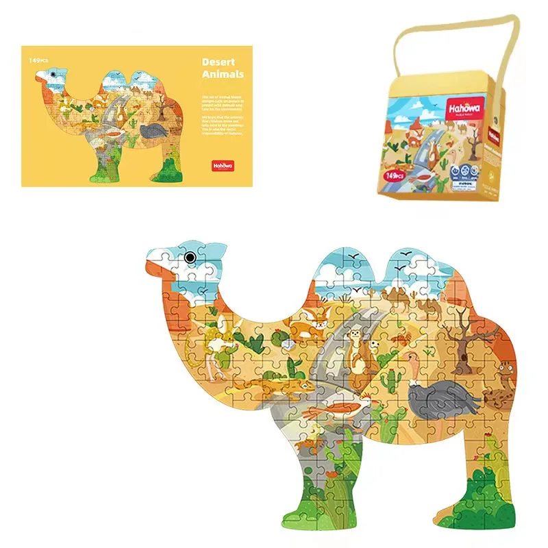 Hahowa Animal Jigsaw Puzzle Kids Snake Games Scenery For 3 Years Learning Puzzles Educational Toys Children Birthday Gifts
