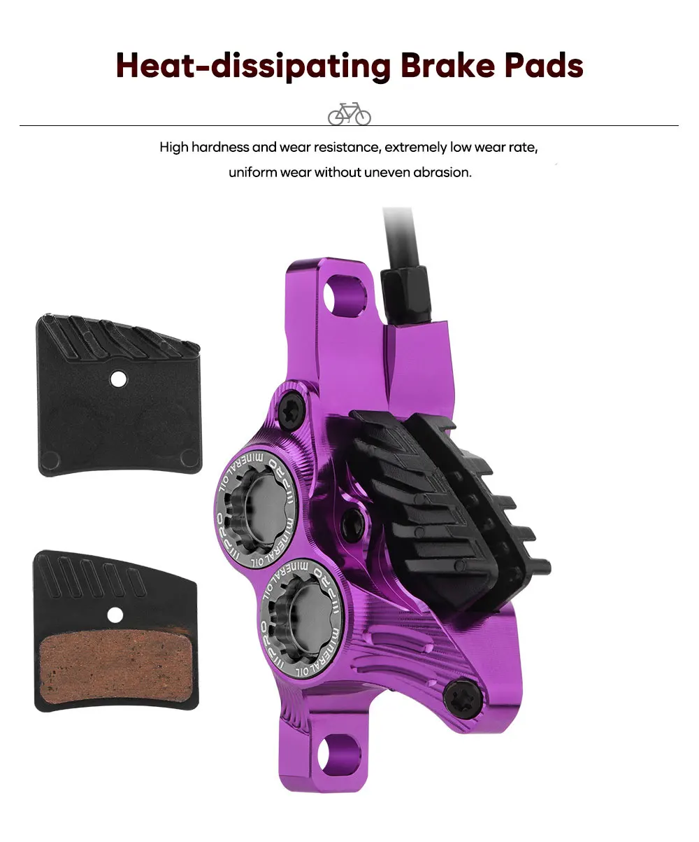IIIPRO E4 Fahrrad-Hydraulikbremssätze, geteilt, 800/1550 mm, 4-Kolben-Aluminiumlegierung, MTB, Mountainbike, Öl, Scheibenbremssattel und Hebel – Detail 12