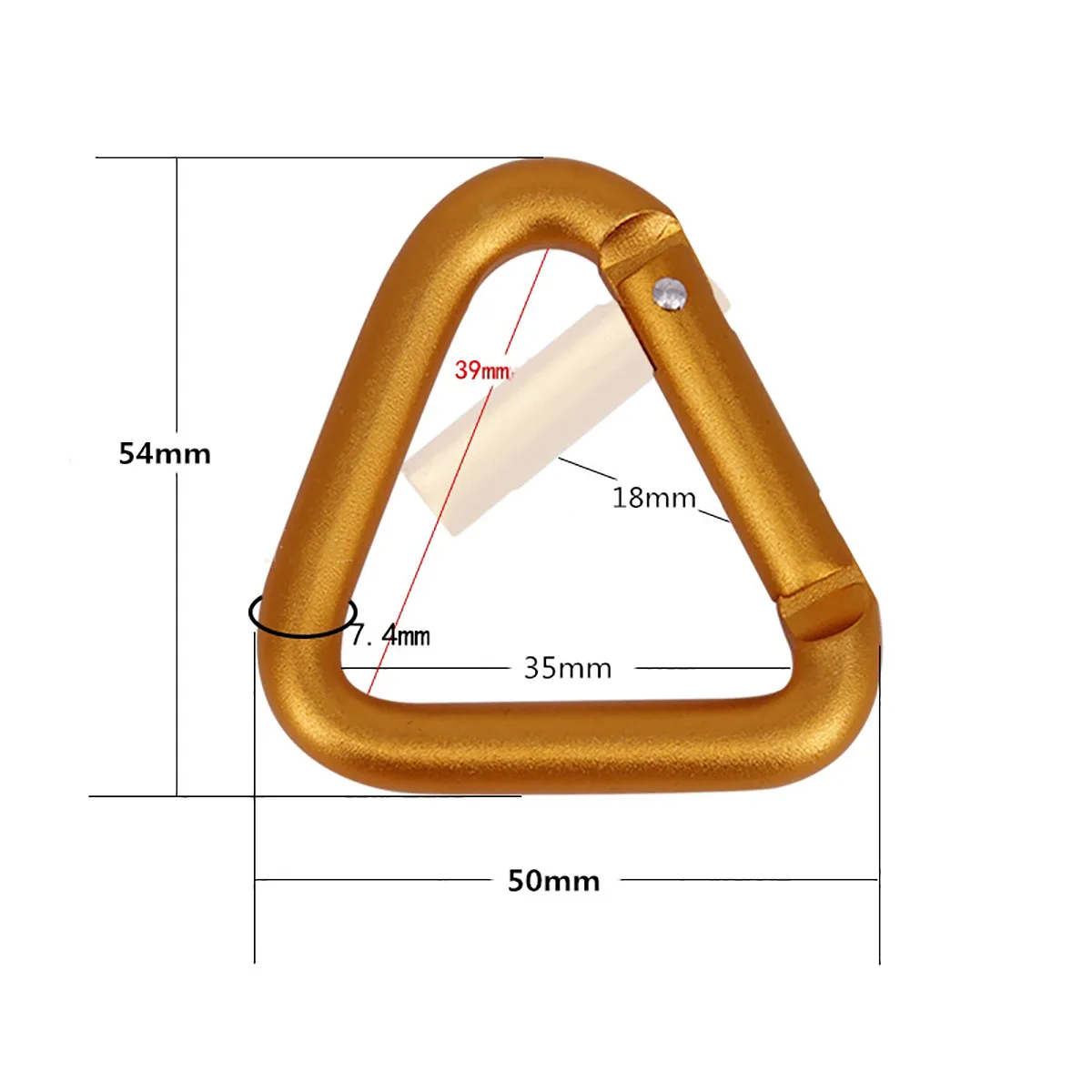 3/5/10pcs Triangle Carabiner Outdoor Camping Hiking Keychain Luggage Backpack Buckle Hook Kettle Buckle Carabiner Accessories