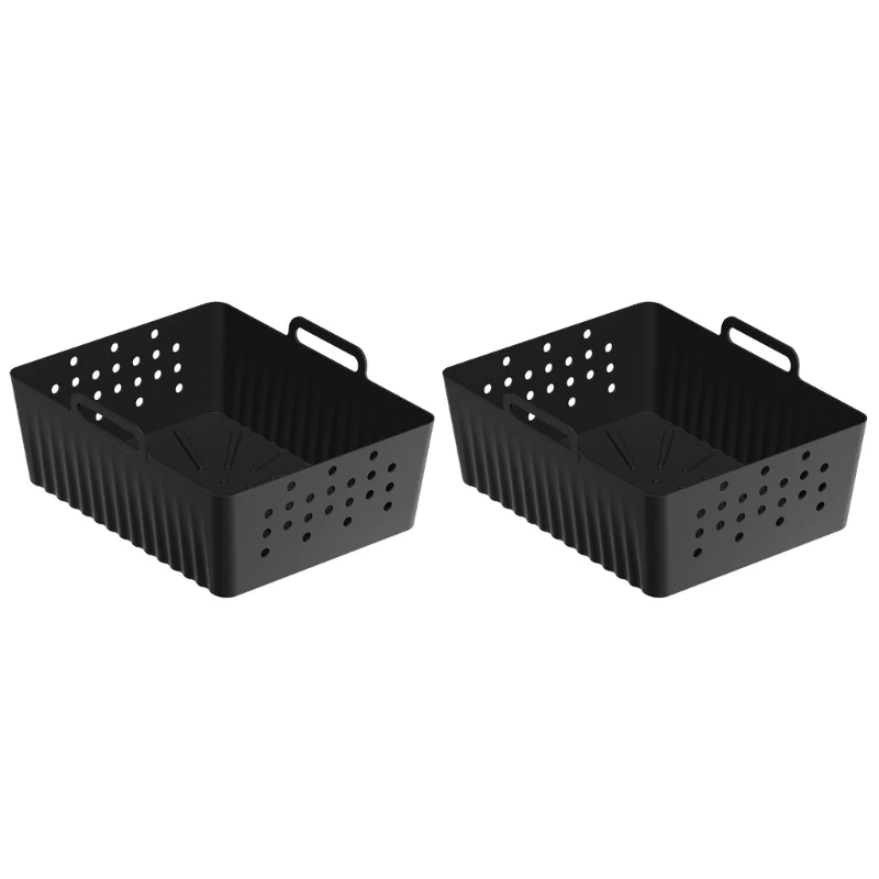 2 doublures en Silicone pour casseroles, plateau friteuse à Air, panier friteuse à Air en Silicone, pour