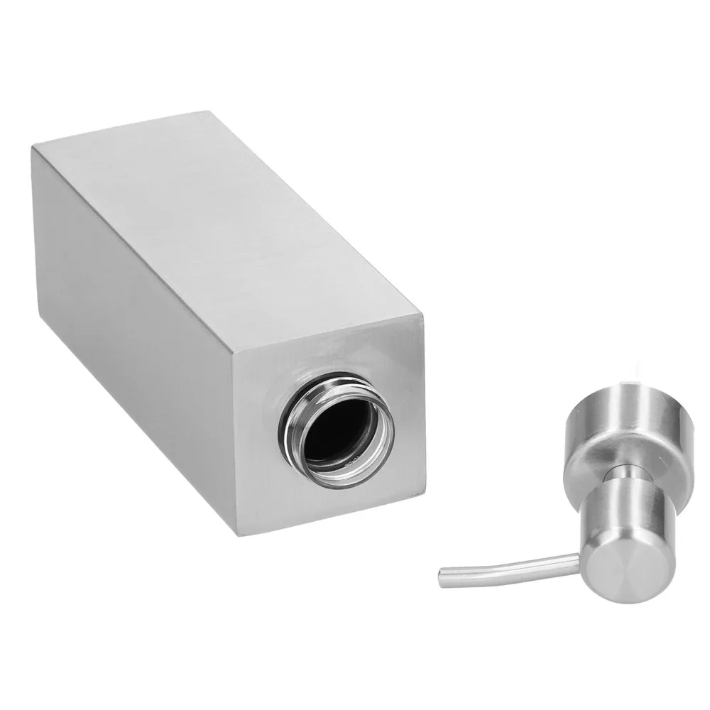 304 Stainless Steel Soap Dispenser Silver Manual Press Lotion Bottle Rust Proof 250ml Capacity Hand Soap Dispenser