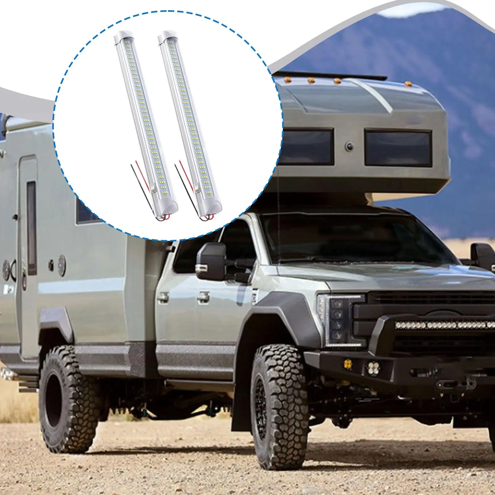 High Brightness LED Dome Light Strip with Aluminum Base and ON OFF Switch for Universal RV Truck Interior