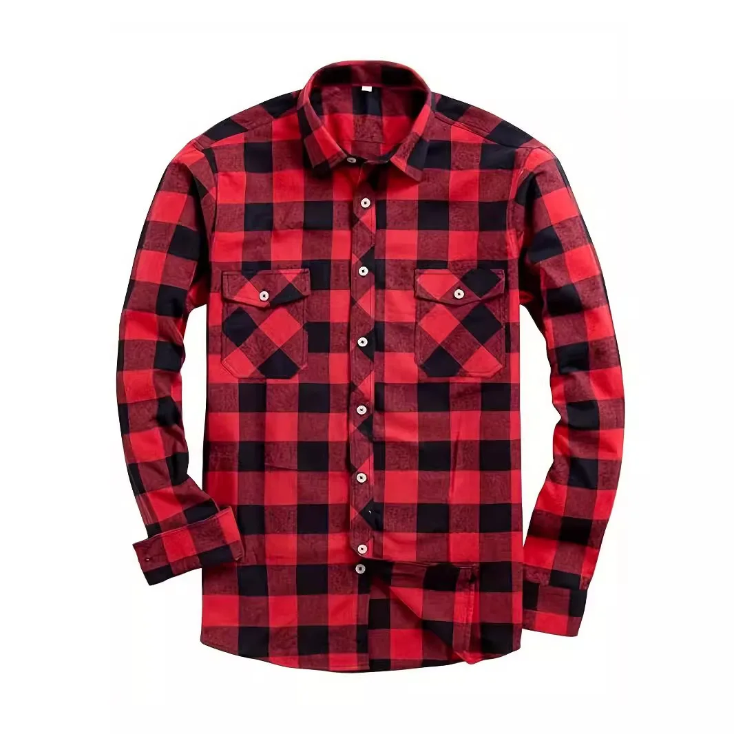 

Классическая клетчатая мужская индивидуальная рубашка с длинными рукавами и лацканами, уличная повседневная мужская куртка в стиле хип-хоп