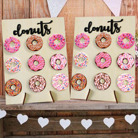 Wooden Donut Stand Wedding Decoration Wall Dessert Doughnut Table Holder Baby Shower Birthday Party Table Decor Supplies