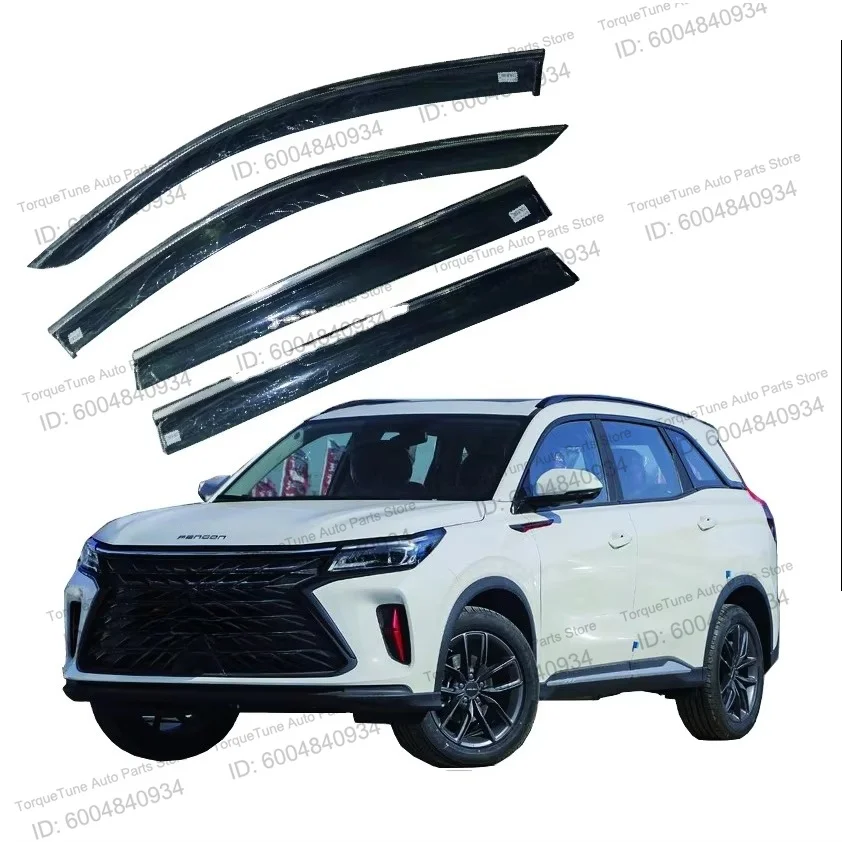 Premium PC Window Visor Wind Deflector for Dongfeng DFSK Fengon 580 Landian E5 Waterproof Rain Guard Sun Shade Vent Visor