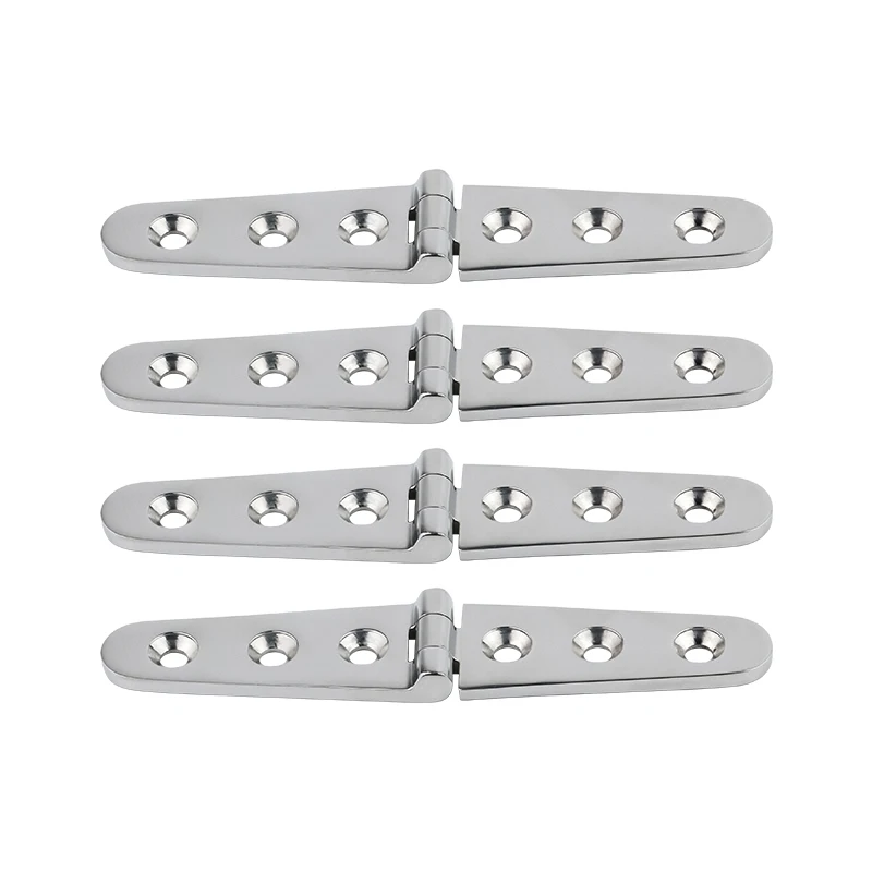 

4pcs 30x152mm Stainless Steel 316 Door Strap Hinge With 6 Holes Mirror Polish Marine Boat Hardware Casting