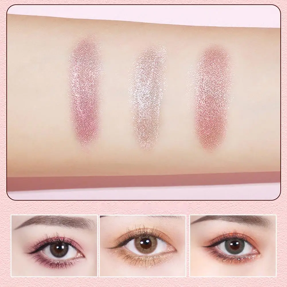 Ombre à barrage perlée imperméable à l'eau, haute brillance, maquillage des yeux, ver à soie, paillettes, longue ombre scintillante, outils pour les yeux, dernier anciers, E1E7, 1PC