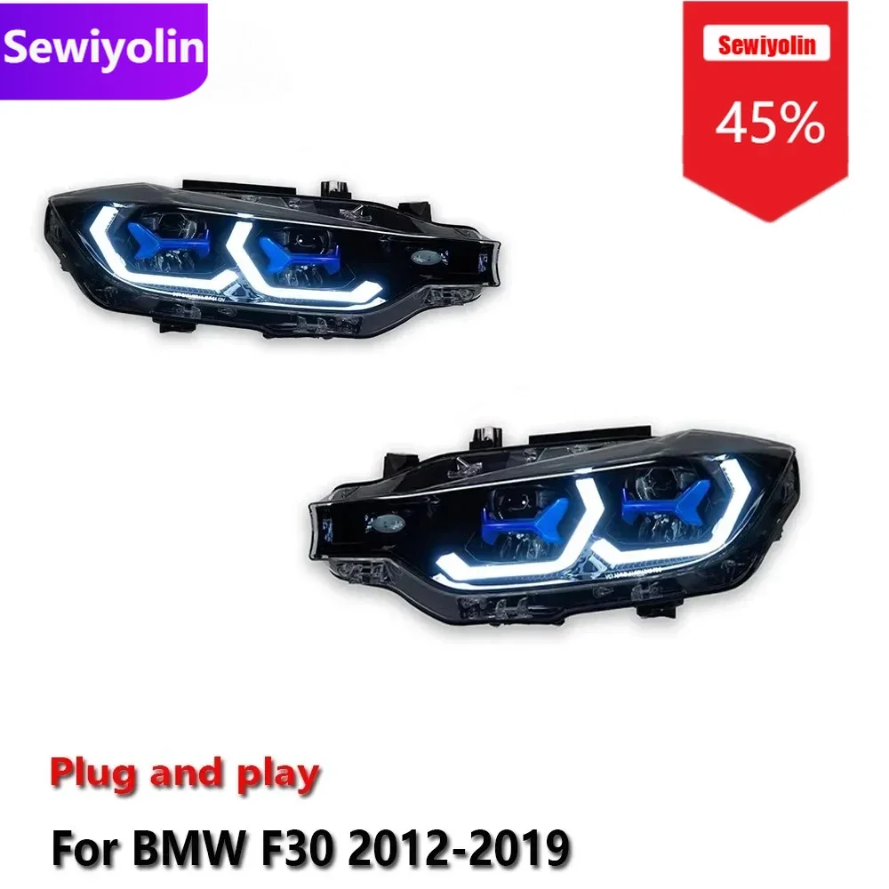

Car DRL LED Headlight Light Assemblies For BMW F30 F35 2012-2019 Auto Fog DRL Brake Turn Signal Lamp Plug and Play