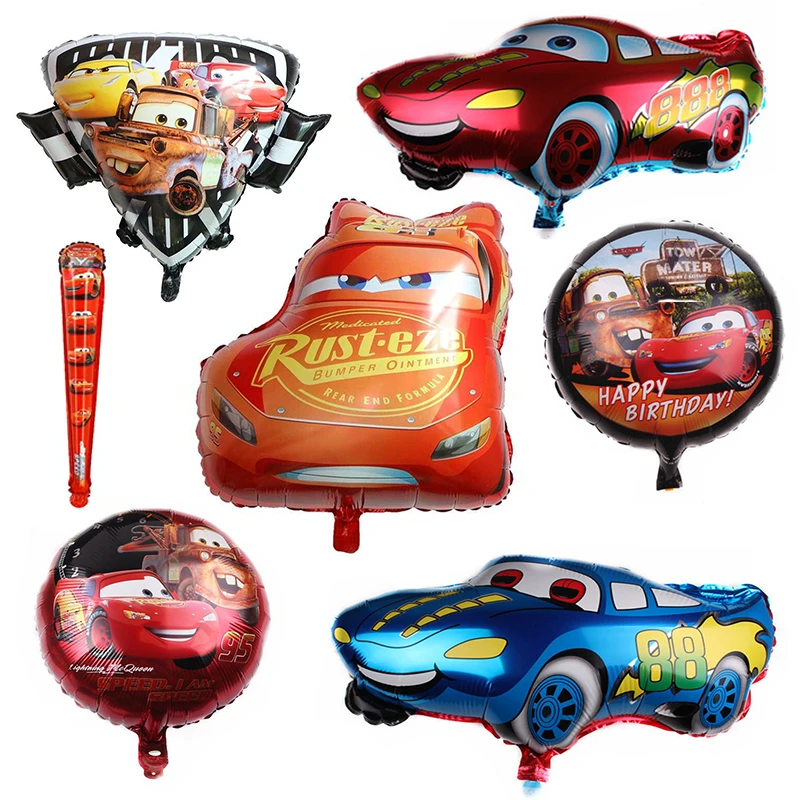 Disney McQueen Cars Helium Foil Balloons Cartoon Theme Racing Wedding Birthday Party Baby Shower Kids Toys Decoration Supplies