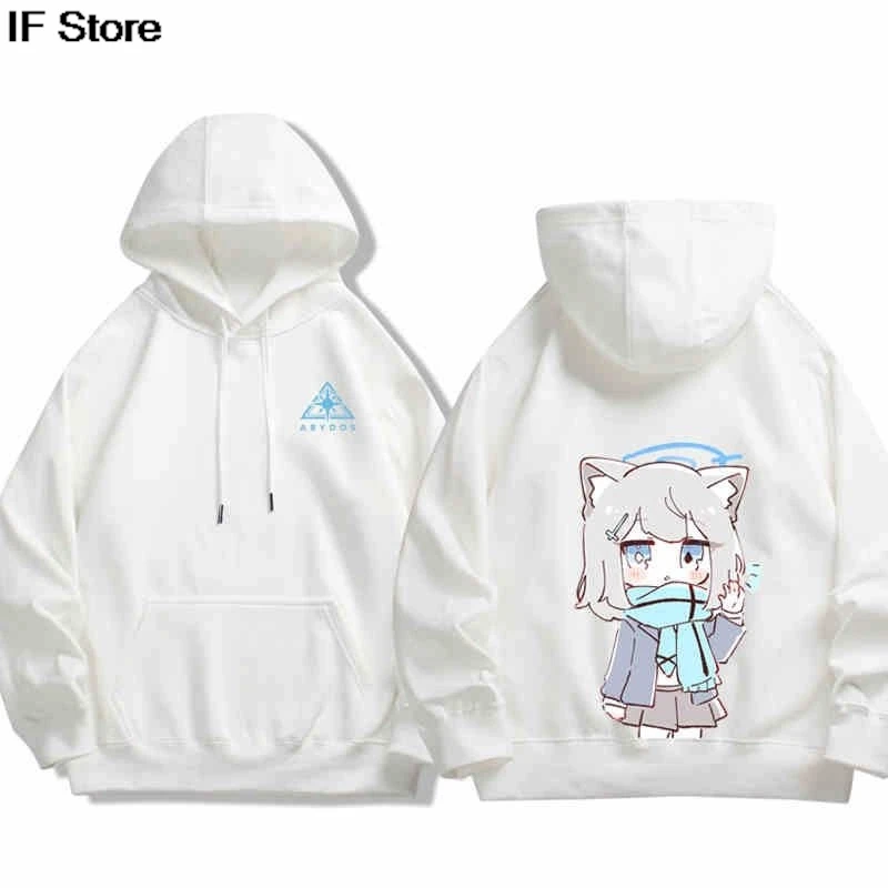 اليابان أنيمي الأزرق الأرشيف الرسوم المتحركة هوديس تأثيري بلوزات y2k ملابس رجل إمرأة هوديي Harajuku صبي فتاة هوديس