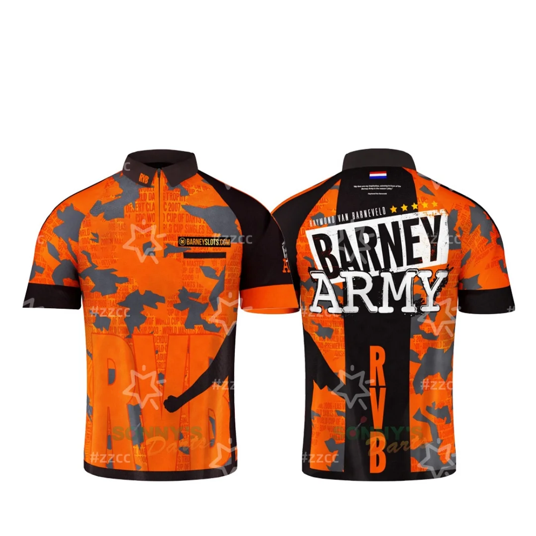 

Футболка Raymond van Barneveld «Barney Army», спортивный костюм для дартса, быстросохнущая, для мужчин и детей, в стиле Y2K, для женщин