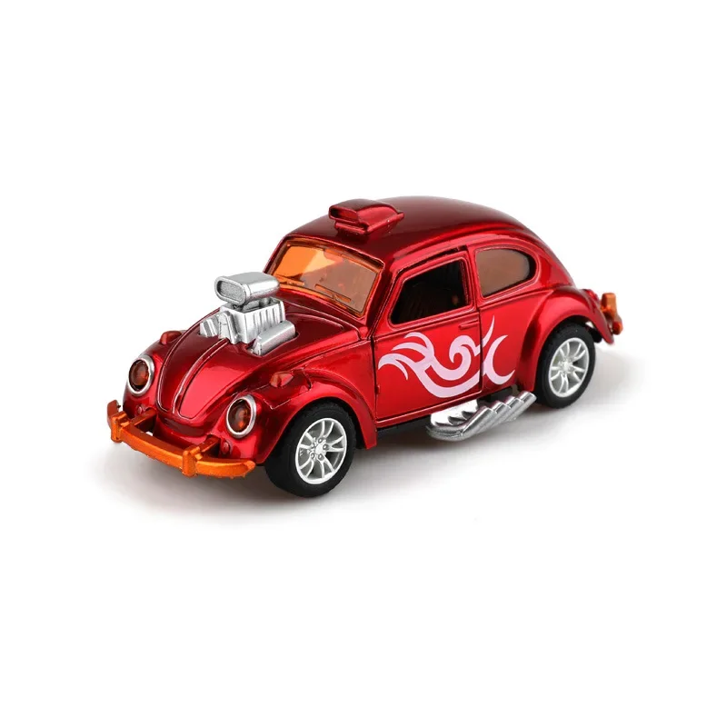 Alloy Reaction Double Door Inert Armor Vintage Car Insect Model Cartoon Cute Toy