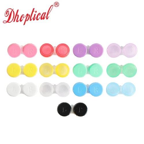 Imagen 2 del producto Estuche Invisible para lentes de contacto, caja multicolor de caramelos para parejas, gafas, almacenamiento de celebridades de Internet, 100 piezas