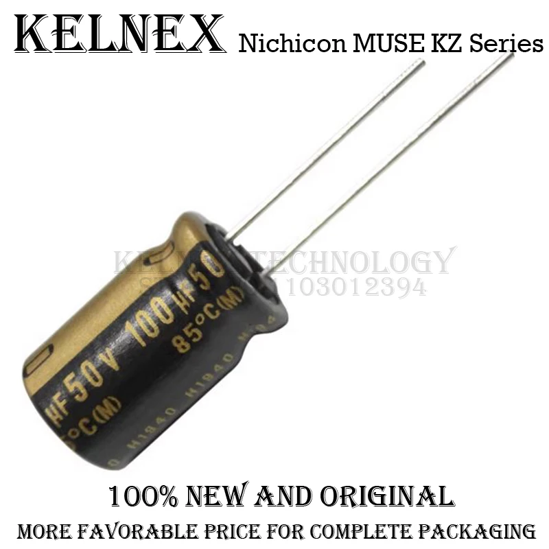 10pcs New Nichicon MUSE KZ Series 25V 50V 100V 10UF 22UF 33UF 47UF 100UF 220UF 470UF 1000UF Hi-Fi Audio Capacitor Copper Feet