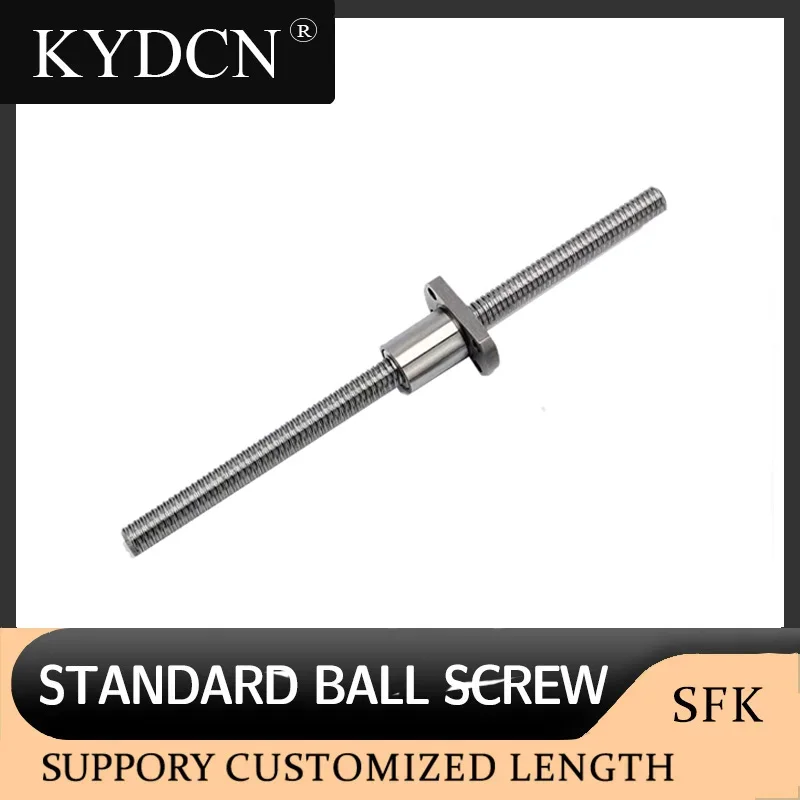 

6mm SFK Miniature Ball Screw SFK0601 SFK0602 with Nut 100mm-550mm Micro Ball Screw for CNC Part 3D DIY Printer End No Machined