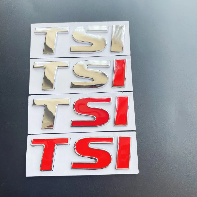 3D Metal Car Letters TSI Logo For VW TSI Badges Polo Golf 4 5 6 7 MK5 MK6 MK7 Jetta Touran Passat Emblem Stickers Accessories