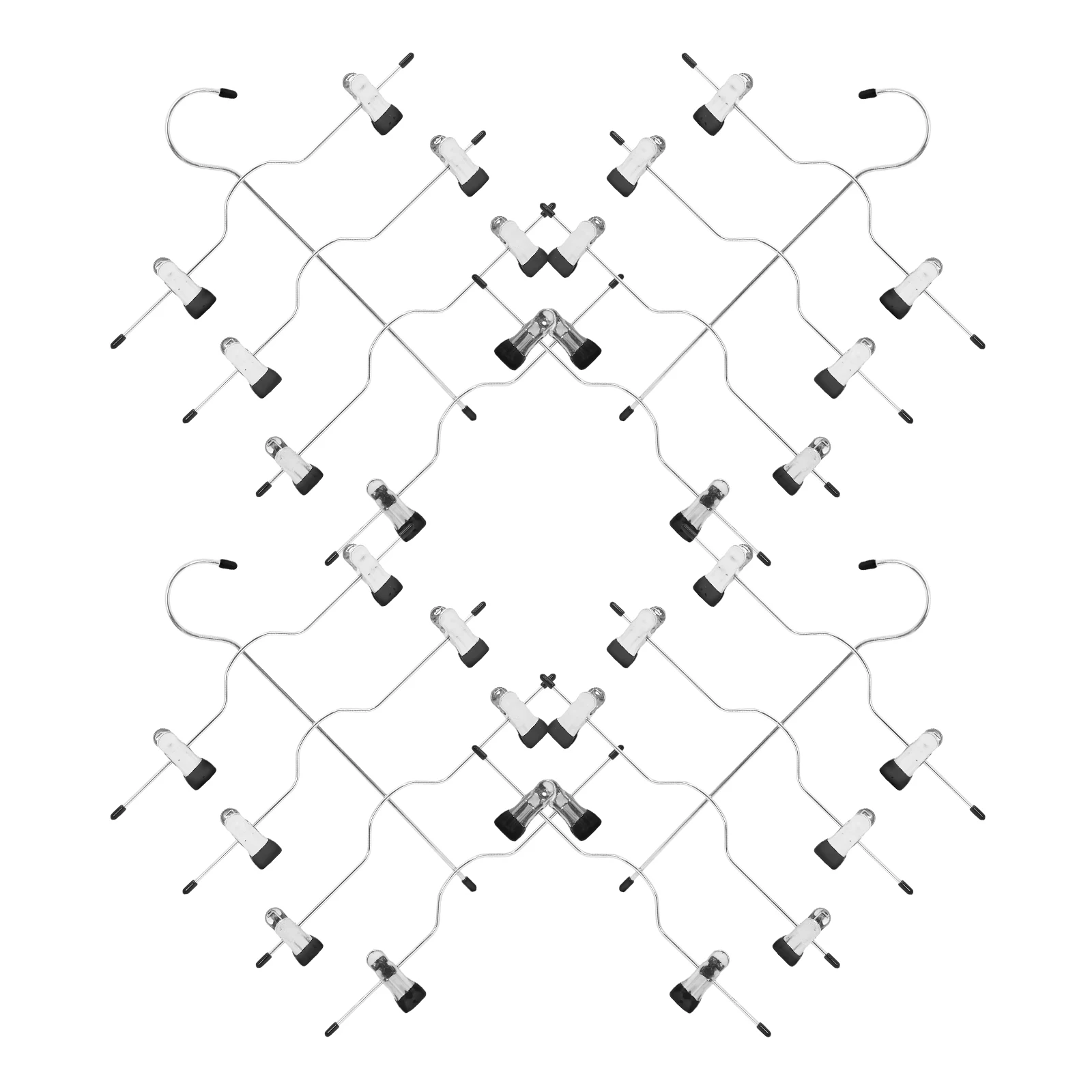 

4pcs Tiered Skirt Hangers High Manganese Steel Pants Hanger Rotatable Clips Sturdy Closet ganizers Storage Pant Hangers Clothes