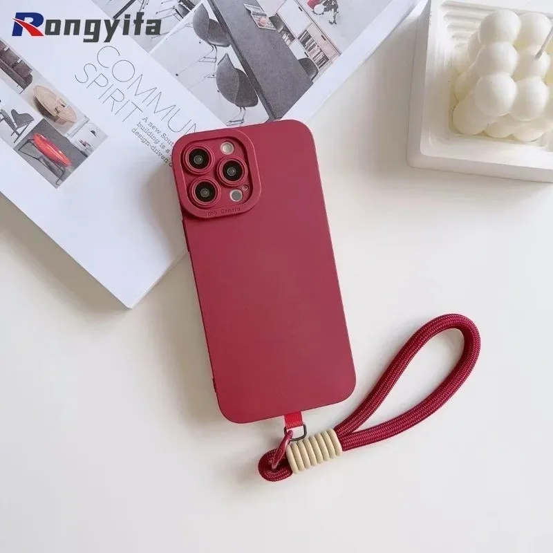 Для Vivo IQOO Z9 Turbo Z9X Z7X Z7 Z6 Z8X Z8 Z3 Z1X Neo 10 9 8 7 Pro 6 5 SE 5s Funda Чехол для телефона с коротким ремешком и мягким чехлом