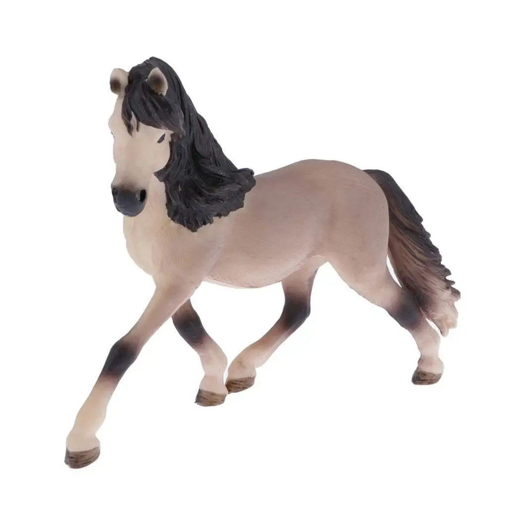 Simulación caballo andaluz figura Animal modelo decoraciones para el hogar/juguete educativo para niños