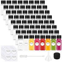 2oz Shot Bottles with Caps,Empty Juice Bottles for Juicing,Reusable Juice Containers for Milk Ginger Shots Drinking Beverages