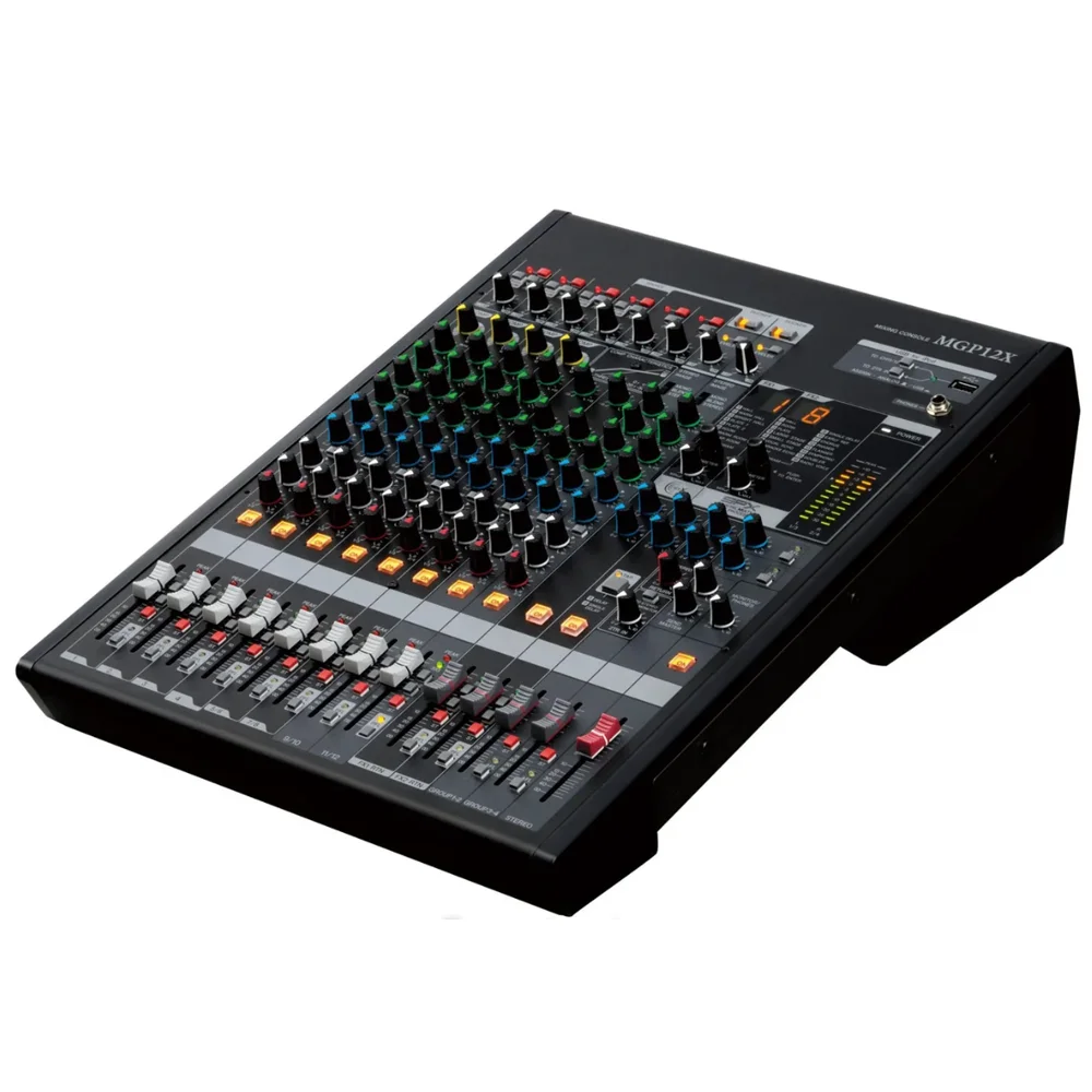 MGP12X 12 Channel Premium Mixing Console Mixer With USB And FX 6 Mic Inputs With 48V Phantom Power And HPF Per Channel