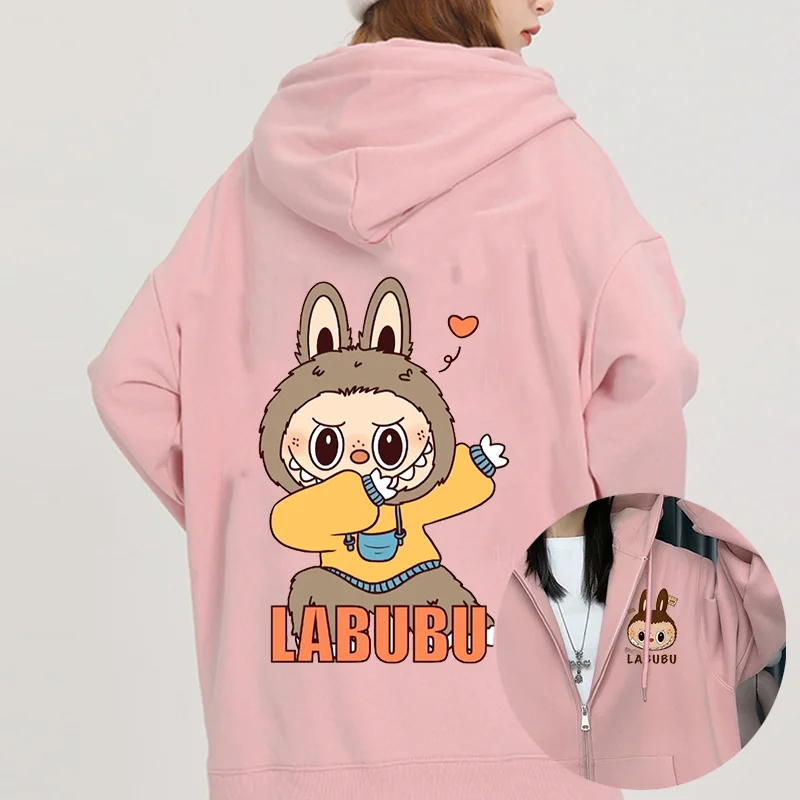 Anime LABUBU Print Hoodies Couple student street sports casual Hoodies