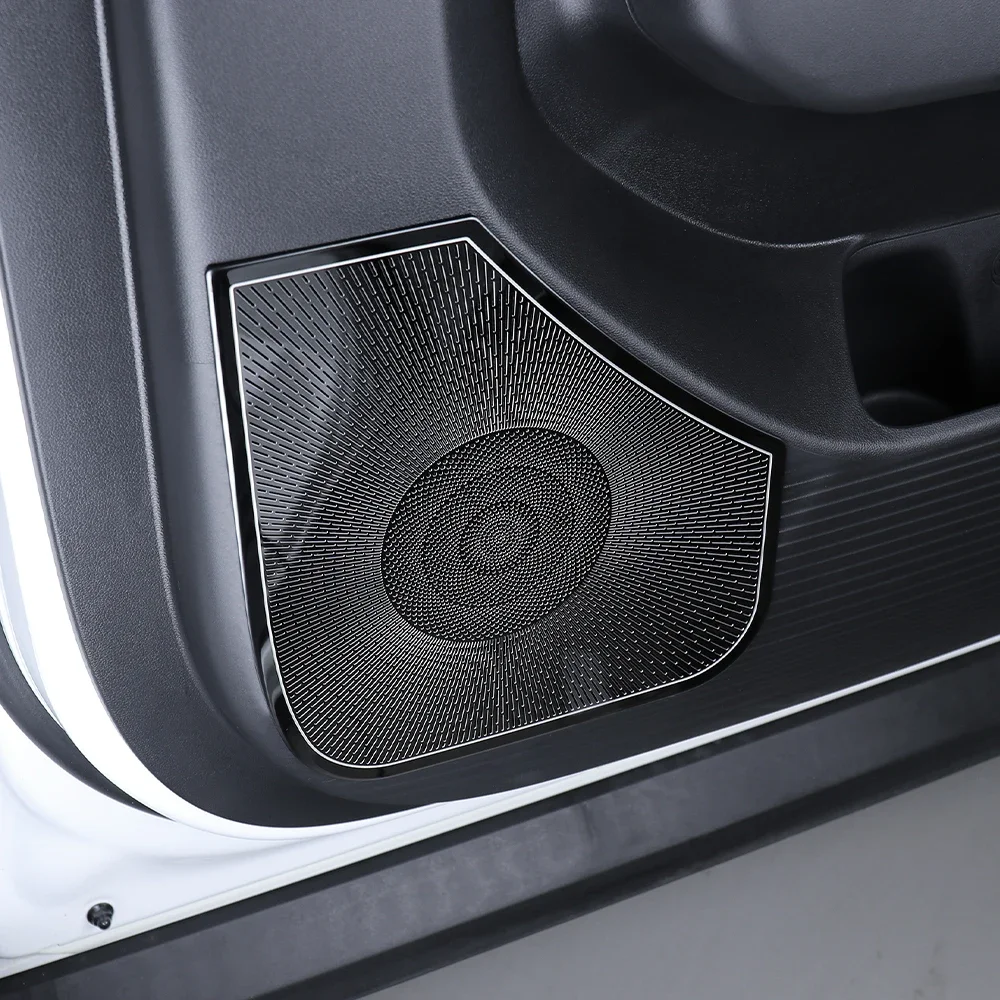 UOSO Black Stainless Steel Black Auto Speaker Cover Car Subwoofer Grille Net Accessories For Hyundai Santa Fe MX5 2024 2025