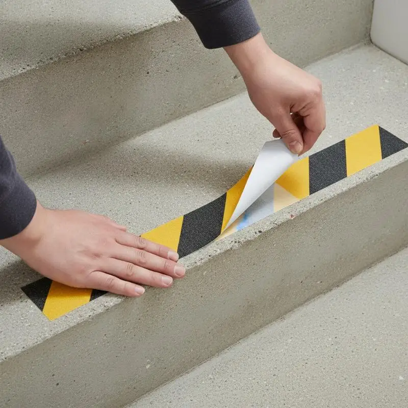 Heavy Duty Anti-Skid Tape Textured Surface Strong Traction Non Slip Strip for Indoor Outdoor Stair Tread Pool Side Garage