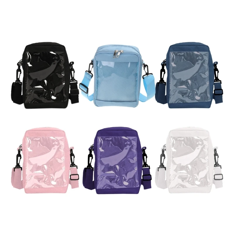 Bolso de hombro JK para mujer, bandolera pequeña, transparente, estilo japonés